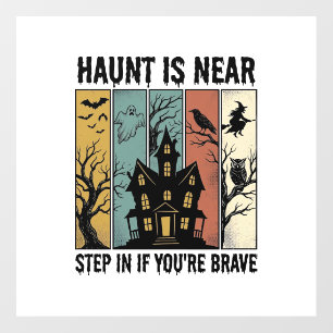 Haunted House Halloween Vintage Engraving Spooky D Floor Decals