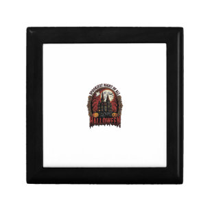 Haunted House Halloween Vintage Engraving Spooky N Gift Box