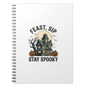 Haunted House Halloween Vintage Engraving Spooky S Notebook