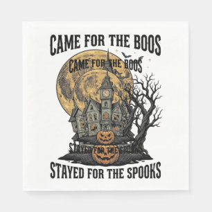 Haunted House Halloween Vintage Engraving Spooky T Napkins