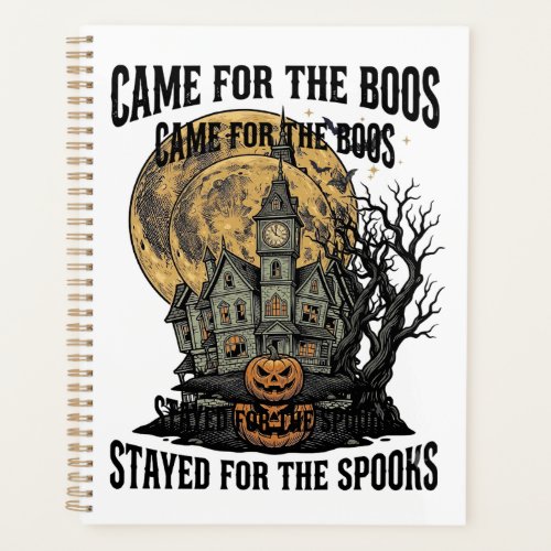 Haunted House Halloween Vintage Engraving Spooky T Planner