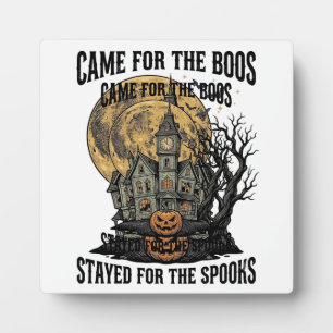 Haunted House Halloween Vintage Engraving Spooky T Plaque