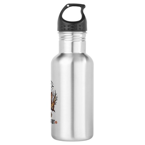 Haunted House Halloween Vintage Engraving White Sh Stainless Steel Water Bottle