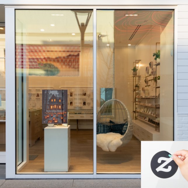 Haunted House - Halloween Window Cling (Store Window)