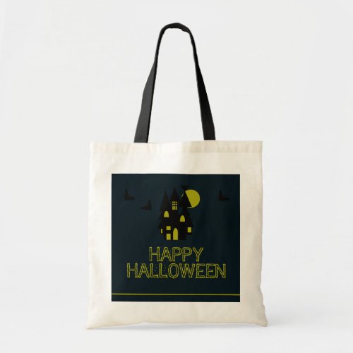 Haunted House Happy Halloween Tote Bag