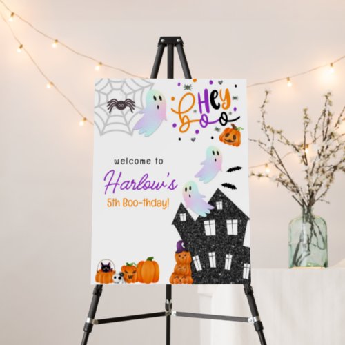 Haunted House Hey Boo Halloween Welcome Sign