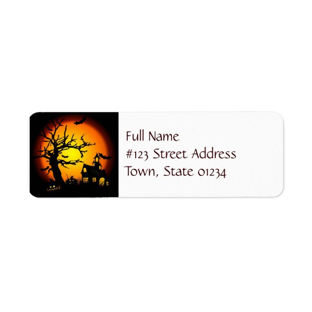 Haunted House Mailing Labels