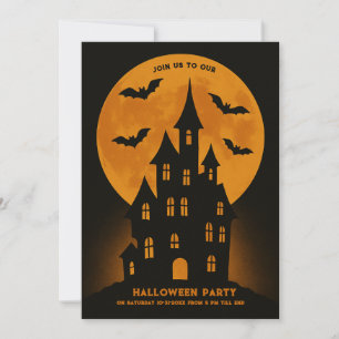 Haunted House Moon Bats Halloween party