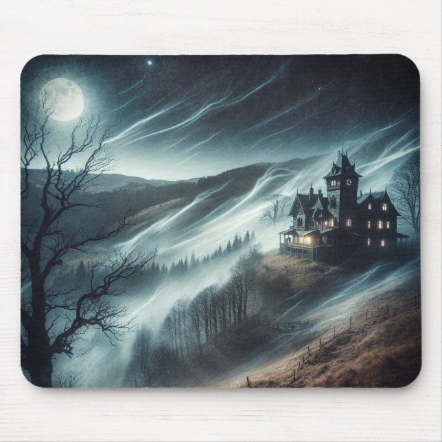 Haunted House Mouse Pad (Front)