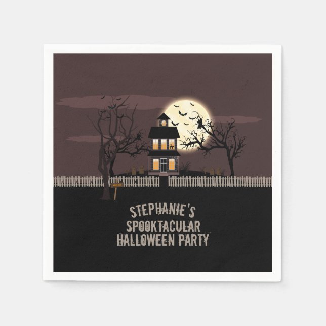 Haunted House Napkins (Front)