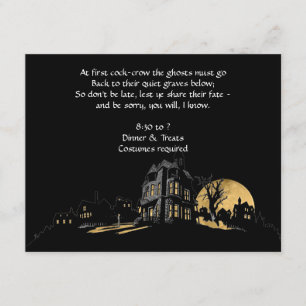 Haunted House on a Hill Halloween Party Invitation
