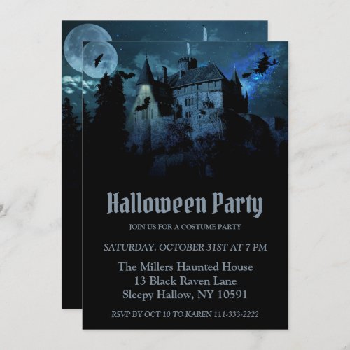 Haunted House on a Hill Invitation