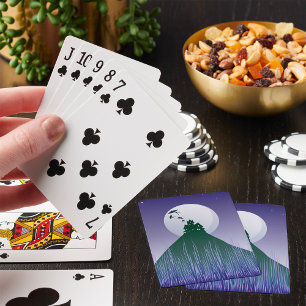 Haunted House on Hill Halloween Night Poker Cards