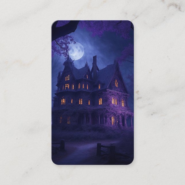 Haunted House on the Hill Bookmark Business Card (Front)
