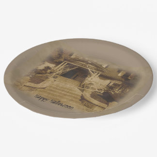 Haunted House Paper Plates