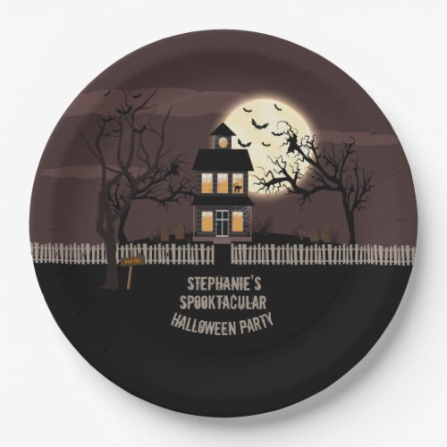 Haunted House Paper Plates