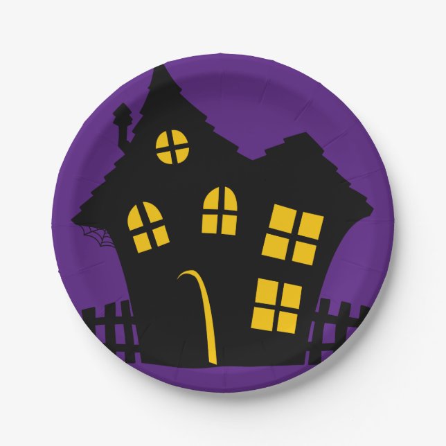 Haunted House Paper Plates (Front)