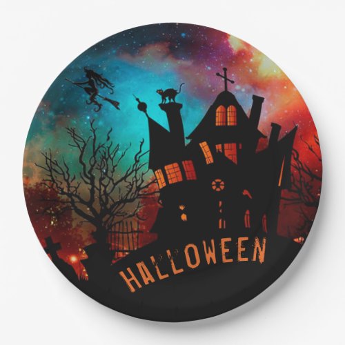 Haunted House Paper Plates