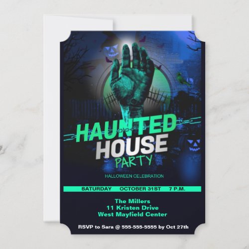 Haunted House Party Halloween Party Invitation