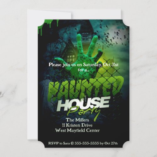 Haunted House Party Halloween Party Invitation