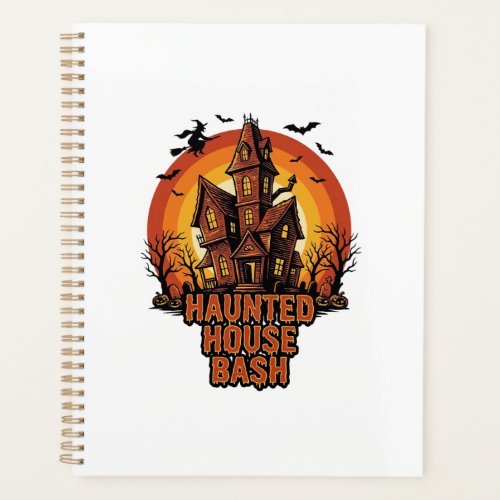 Haunted House Party Vintage Engraving Halloween De Planner