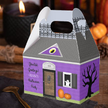 Haunted House Personalized Halloween Favor Box