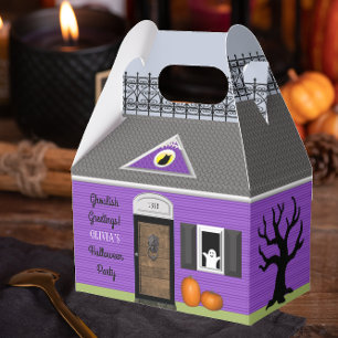 Haunted House Personalized Halloween Favor Box
