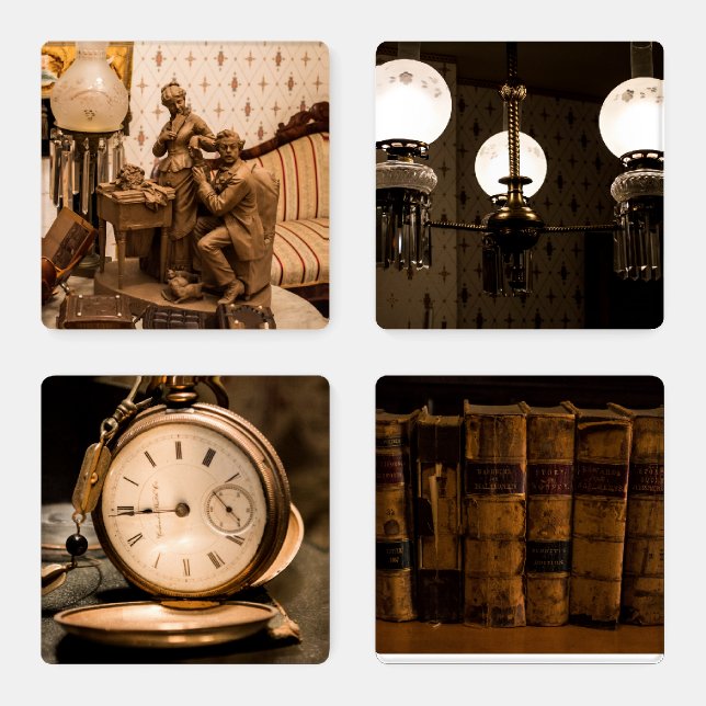 Haunted House Photos Creepy Coaster Set (Set)