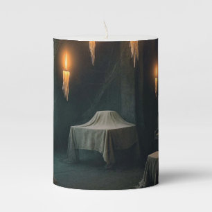 Haunted House Pillar Candle