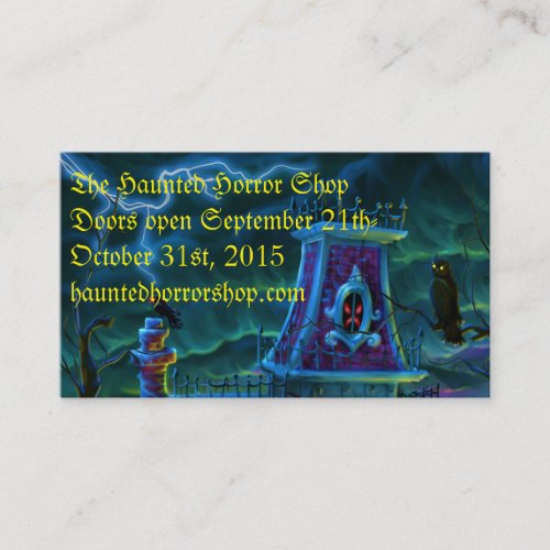 Haunted House Portrait Business Card