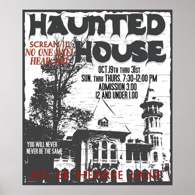 HAUNTED HOUSE POSTER (Front)