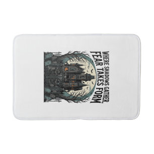 Haunted House Quote Shirt Vintage Gothic Cemetery  Bath Mat