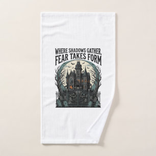 Haunted House Quote Shirt Vintage Gothic Cemetery  Hand Towel