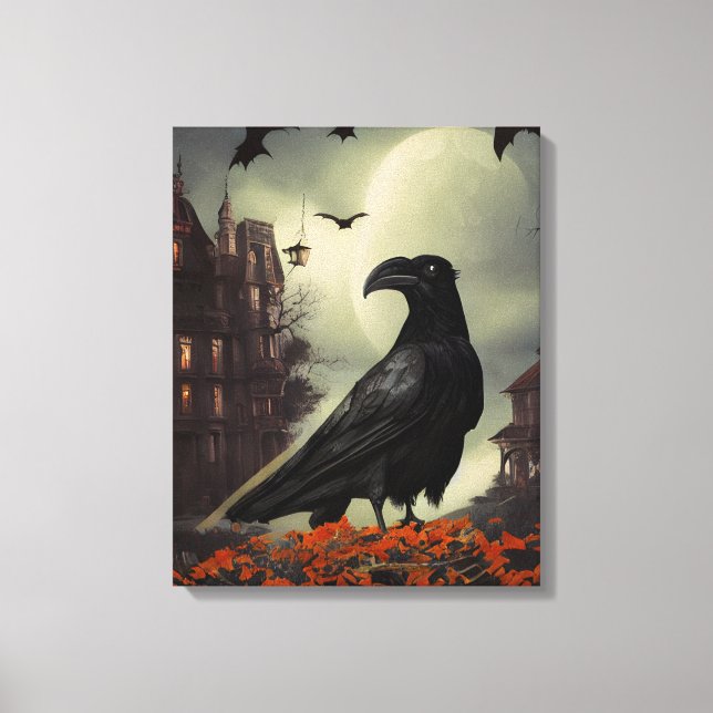 Haunted House Raven  Canvas Print (Front)