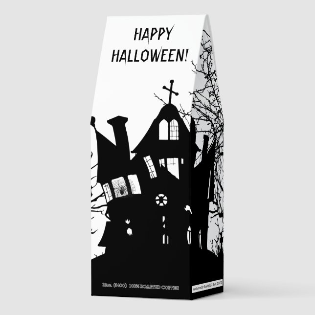 HAUNTED HOUSE ROASTED COFFEE CUSTOM TEXT (Front)