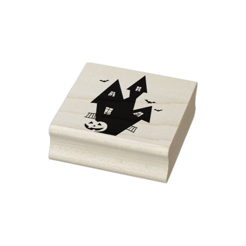 Haunted House Rubber Stamp