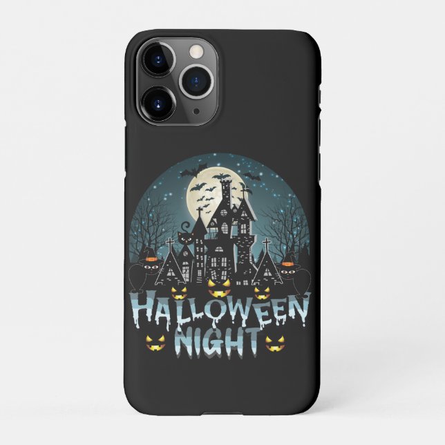 Haunted House, Scary Halloween Night iPhone Case (Back)