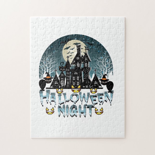 Haunted House, Scary Halloween Night Jigsaw Puzzle (Vertical)