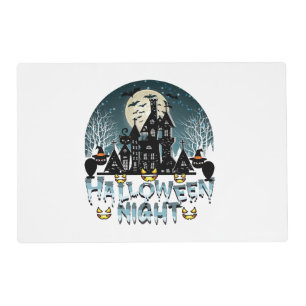 Haunted House, Scary Halloween Night Placemat