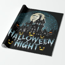 Haunted House, Scary Halloween Night Wrapping Paper