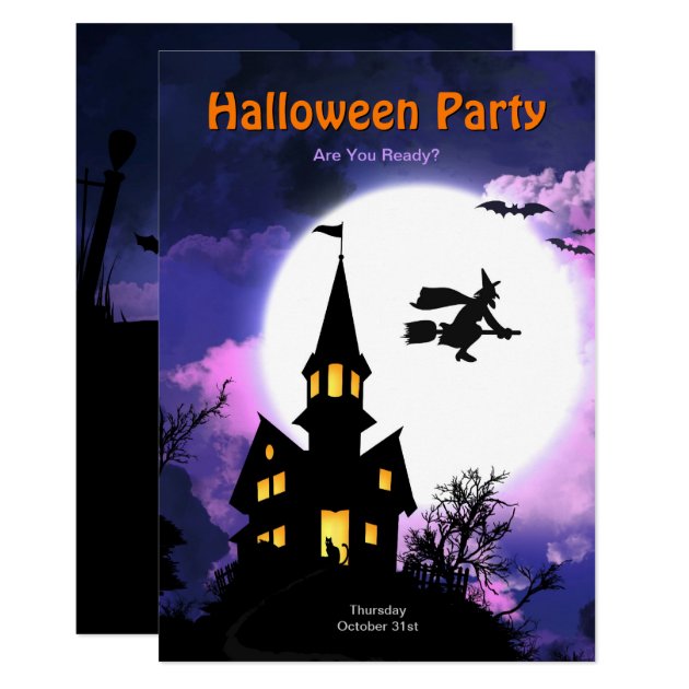 Haunted House Scary Halloween Party Invitation