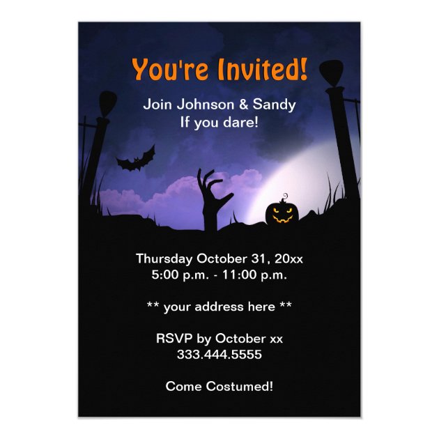 Haunted House Scary Halloween Party Invitation