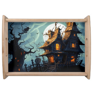 Haunted House Serving Tray
