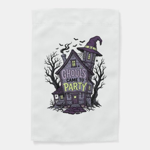 Haunted House Shirt Cute Spooky Party Halloween De Garden Flag