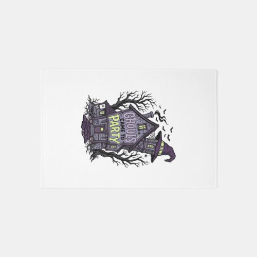Haunted House Shirt Cute Spooky Party Halloween De Rug