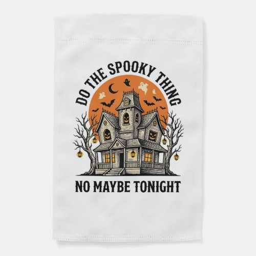 Haunted House Shirt Spooky Vintage Halloween Desig Garden Flag