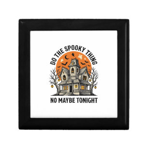 Haunted House Shirt Spooky Vintage Halloween Desig Gift Box