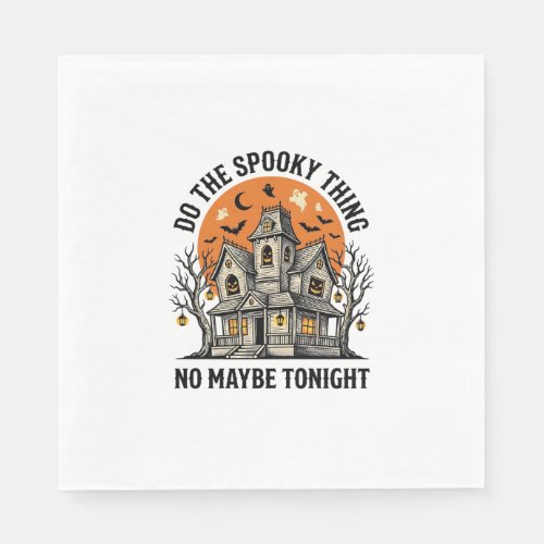 Haunted House Shirt Spooky Vintage Halloween Desig Napkins