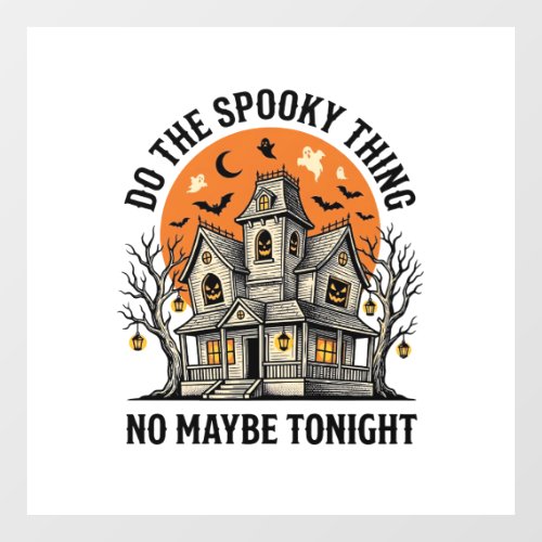 Haunted House Shirt Spooky Vintage Halloween Desig Window Cling