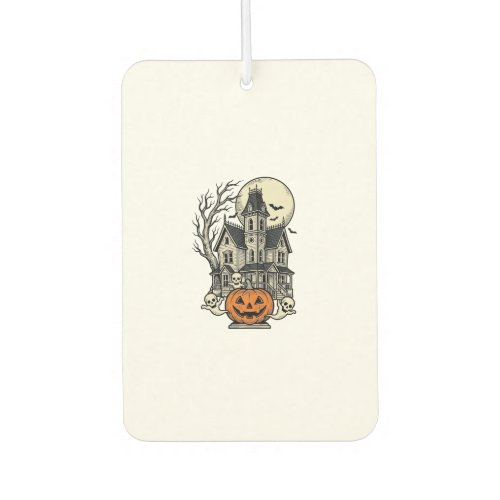 Haunted House Shirt Vintage Engraving Halloween De Air Freshener